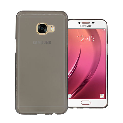 Housse Ultra Fine TPU Souple Transparente pour Samsung Galaxy C5 SM-C5000 Gris