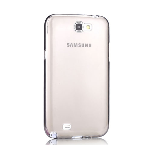 Housse Ultra Fine TPU Souple Transparente pour Samsung Galaxy Note 2 N7100 N7105 Gris