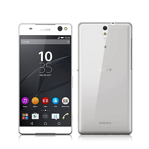 Housse Ultra Fine TPU Souple Transparente pour Sony Xperia C5 Ultra Gris