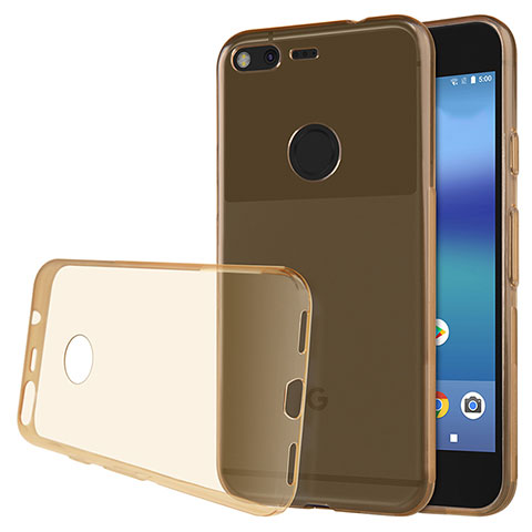 Housse Ultra Fine TPU Souple Transparente T02 pour Google Pixel Or