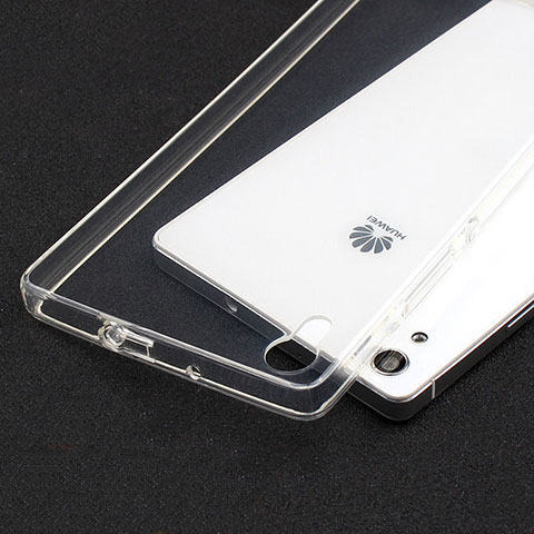 Housse Ultra Fine TPU Souple Transparente T02 pour Huawei Ascend P7 Clair