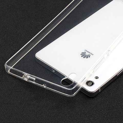 Housse Ultra Fine TPU Souple Transparente T02 pour Huawei P7 Dual SIM Clair