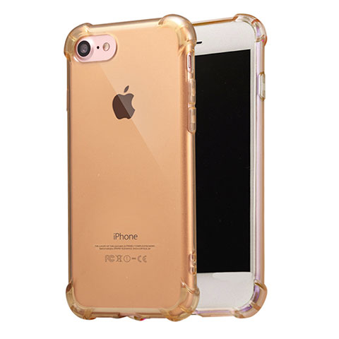 Housse Ultra Fine TPU Souple Transparente T07 pour Apple iPhone 7 Or