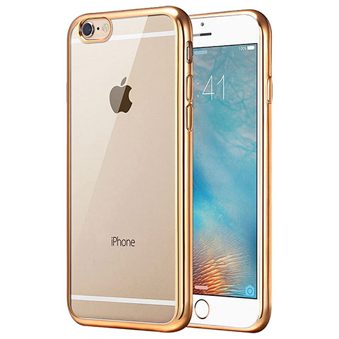 Housse Ultra Fine TPU Souple Transparente T16 pour Apple iPhone 6 Or