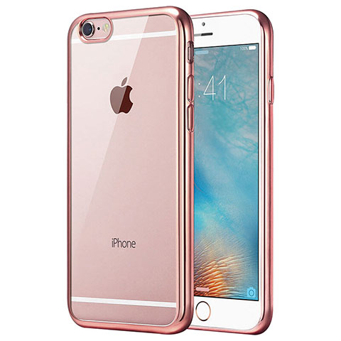 Housse Ultra Fine TPU Souple Transparente T21 pour Apple iPhone SE3 (2022) Or Rose