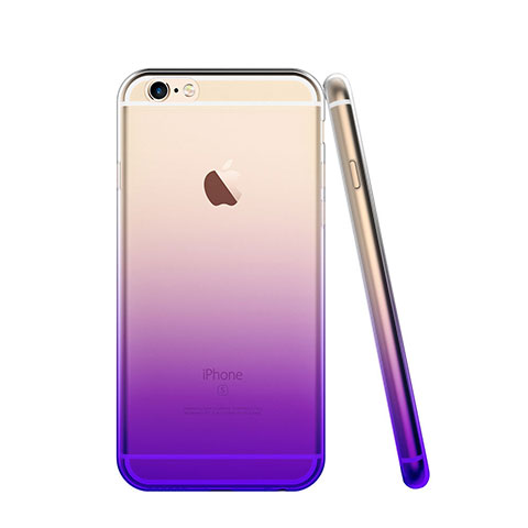 Housse Ultra Fine Transparente Souple Degrade pour Apple iPhone 6S Plus Violet