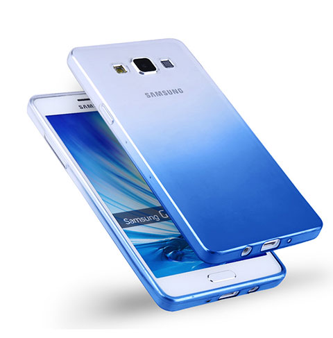 Housse Ultra Fine Transparente Souple Degrade pour Samsung Galaxy A5 SM-500F Bleu