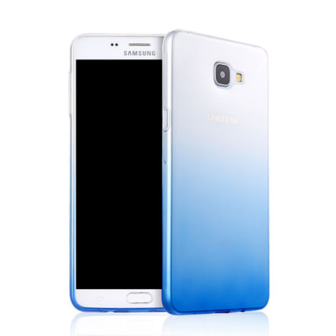 Housse Ultra Fine Transparente Souple Degrade pour Samsung Galaxy A9 (2016) A9000 Bleu