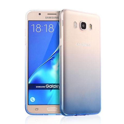 Housse Ultra Fine Transparente Souple Degrade pour Samsung Galaxy J7 (2016) J710F J710FN Bleu