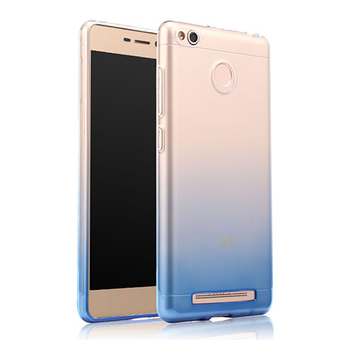 Housse Ultra Fine Transparente Souple Degrade pour Xiaomi Redmi 3 High Edition Bleu