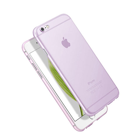 Housse Ultra Slim Mat Silicone Souple Transparente pour Apple iPhone 6S Violet