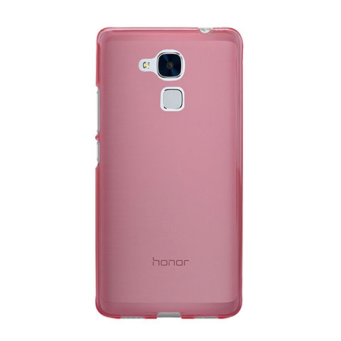 Housse Ultra Slim Silicone Souple Transparente pour Huawei GR5 Mini Rose