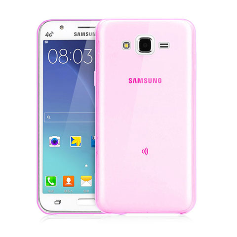 Housse Ultra Slim Silicone Souple Transparente pour Samsung Galaxy J3 Rose