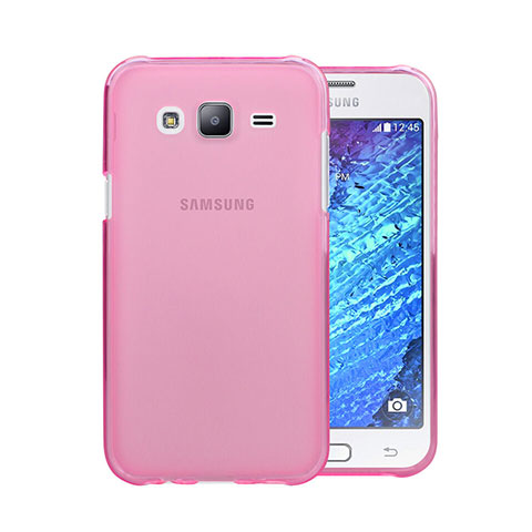 Housse Ultra Slim Silicone Souple Transparente pour Samsung Galaxy J5 SM-J500F Rose