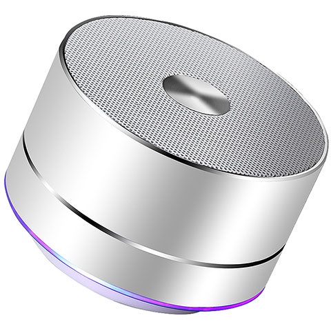 Mini Haut Parleur Enceinte Portable Sans Fil Bluetooth Haut-Parleur K01 Argent