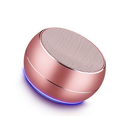 Mini Haut Parleur Enceinte Portable Sans Fil Bluetooth Haut-Parleur Or Rose