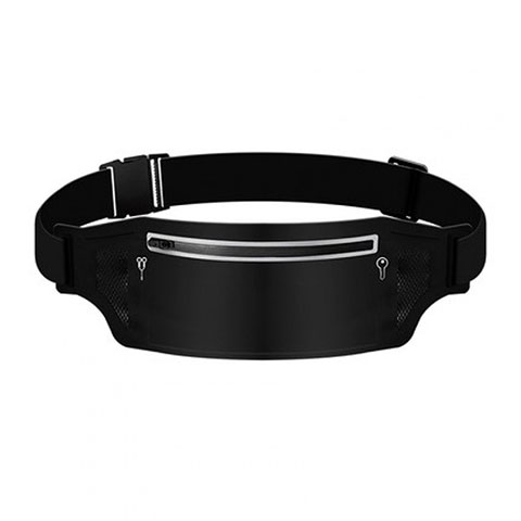 Sacs Banane Ceinture de Course Reglable Etanche Universel L06 Noir