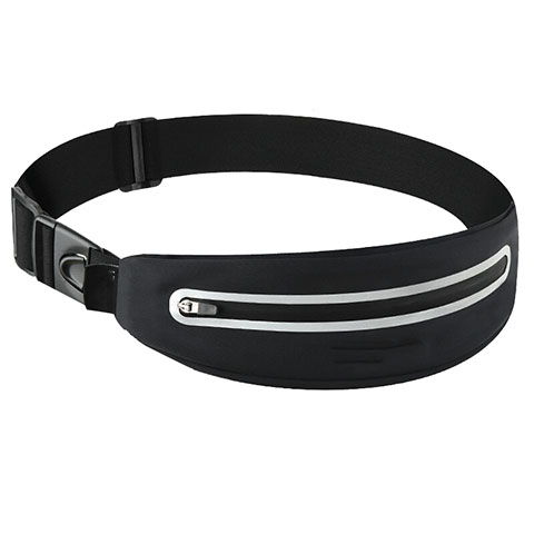 Sacs Banane Ceinture de Course Reglable Etanche Universel L11 Noir