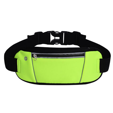 Sacs Banane Ceinture de Course Reglable Etanche Universel S02 Vert