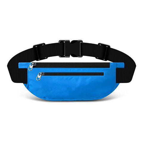 Sacs Banane Ceinture de Course Reglable Etanche Universel S03 Bleu Ciel