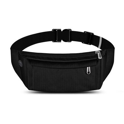 Sacs Banane Ceinture de Course Reglable Etanche Universel S04 Noir