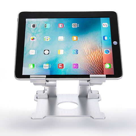 Support de Bureau Support Tablette Flexible Universel Pliable Rotatif 360 H09 pour Apple iPad Mini 6 Blanc