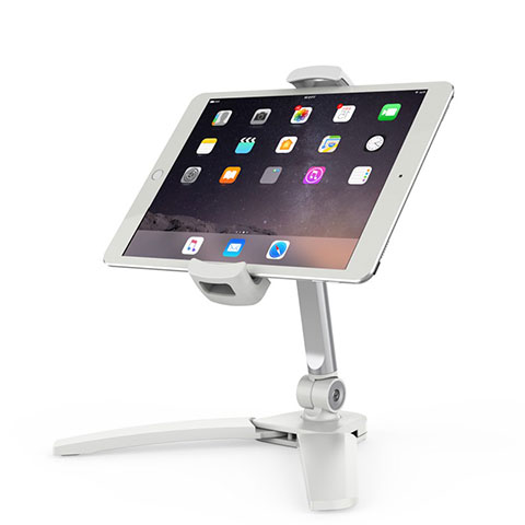 Support de Bureau Support Tablette Flexible Universel Pliable Rotatif 360 K08 pour Apple iPad 10.2 (2020) Blanc