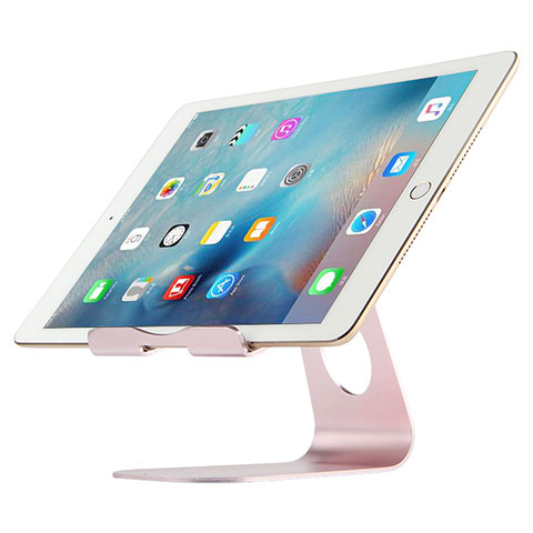 Support de Bureau Support Tablette Flexible Universel Pliable Rotatif 360 K15 pour Apple iPad New Air (2019) Or Rose