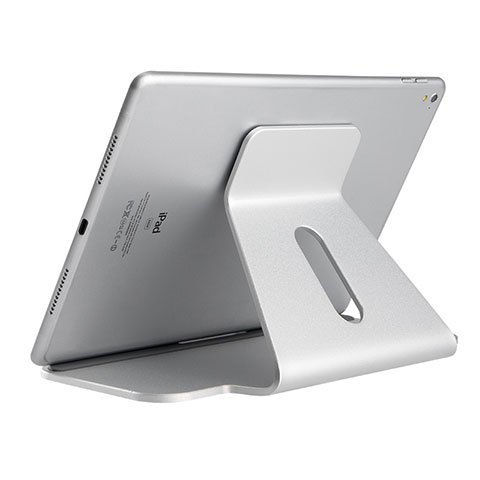 Support de Bureau Support Tablette Flexible Universel Pliable Rotatif 360 K21 pour Apple iPad Mini 3 Argent