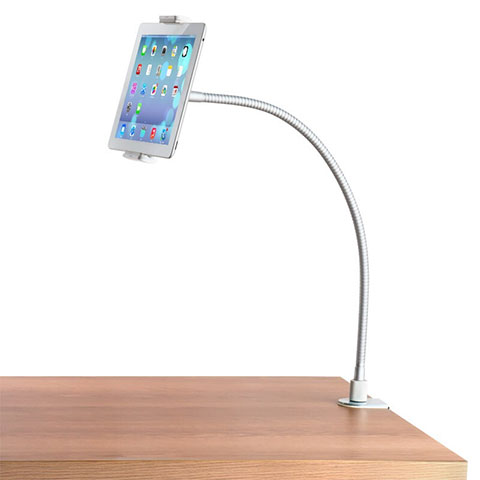 Support de Bureau Support Tablette Flexible Universel Pliable Rotatif 360 T37 pour Apple iPad New Air (2019) 10.5 Blanc