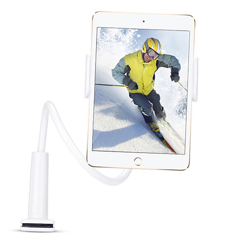 Support de Bureau Support Tablette Flexible Universel Pliable Rotatif 360 T38 pour Apple iPad 2 Blanc