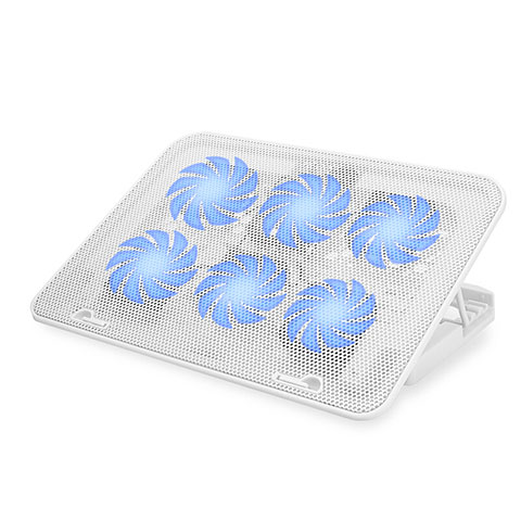 Support Ordinateur Portable Ventilateur de Refroidissement Radiateur Universel 9 Pouces a 16 Pouces M18 pour Apple MacBook Air 13.3 pouces (2018) Blanc