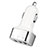 3.0A Adaptateur de Voiture Chargeur Rapide 3 USB Port Universel U09 Argent