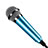 3.5mm Mini Microphone de Poche Elegant Karaoke Haut-Parleur avec Support Bleu Petit