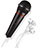 3.5mm Mini Microphone de Poche Elegant Karaoke Haut-Parleur M05 Noir
