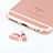 Bouchon Anti-poussiere Lightning USB Jack J04 pour Apple iPhone 6 Plus Or Rose Petit