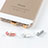 Bouchon Anti-poussiere Lightning USB Jack J05 pour Apple iPad 4 Blanc