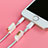 Bouchon Anti-poussiere Lightning USB Jack J05 pour Apple iPad 4 Or Rose Petit