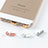 Bouchon Anti-poussiere Lightning USB Jack J05 pour Apple iPhone 6 Plus Or Rose