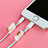 Bouchon Anti-poussiere Lightning USB Jack J05 pour Apple iPhone 6 Plus Or Rose Petit