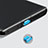 Bouchon Anti-poussiere USB-C Jack Type-C Universel H08 pour Apple iPhone 15 Pro Bleu