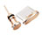 Bouchon Anti-poussiere USB-C Jack Type-C Universel H09 pour Apple iPad Pro 12.9 (2021) Or Rose