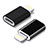 Cable Android Micro USB vers Lightning USB H01 pour Apple iPad 10.2 (2020) Noir Petit