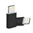 Cable Android Micro USB vers Lightning USB H01 pour Apple iPad 10.2 (2020) Noir Petit