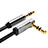 Cable Auxiliaire Audio Stereo Jack 3.5mm Male vers Male A02 Noir