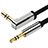 Cable Auxiliaire Audio Stereo Jack 3.5mm Male vers Male A02 Noir Petit