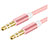 Cable Auxiliaire Audio Stereo Jack 3.5mm Male vers Male A06 Rose