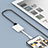 Cable Lightning vers USB OTG H01 pour Apple iPhone 14 Plus Blanc Petit