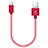 Cable Type-C Android Universel 20cm S02 pour Apple iPad Pro 11 (2022) Rouge