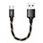 Cable Type-C Android Universel 25cm S04 pour Apple iPad Pro 11 (2021) Noir